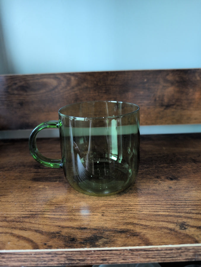 Green Glass Mug