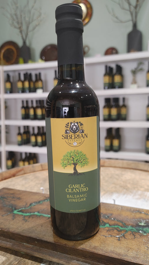 Vinegar Garlic Cilantro Dark Balsamic 375ml - Siberian Essence