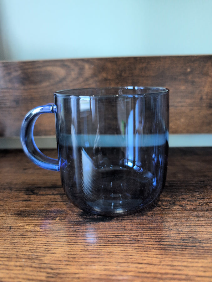 Light Blue Glass Mug