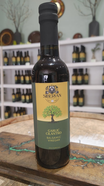 Vinegar Garlic Cilantro Dark Balsamic 375ml - Siberian Essence