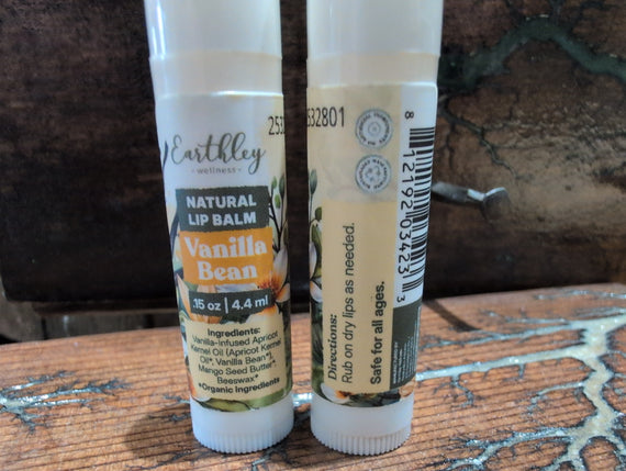 Vanilla Bean Natural Lip Balm 4.4ml Earthley