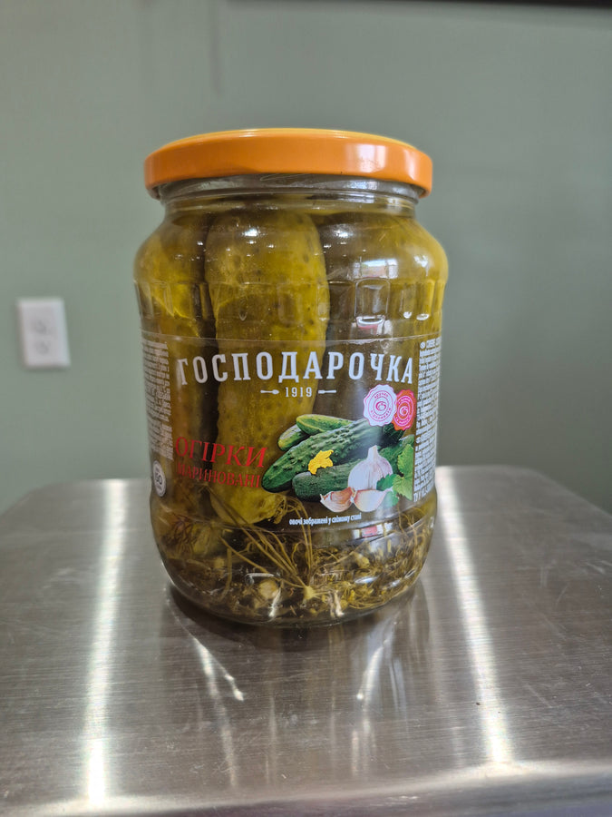 European pickles marinated