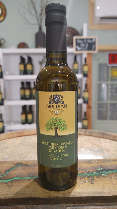 Olive Oil  Sundried Tomato, Parmesan & Garlic Extra Virgin375ml - Siberian Essence