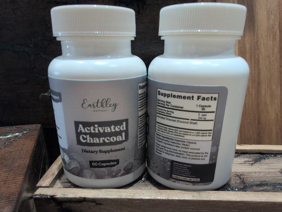 Activated Charcoal 60 capsules Earthley