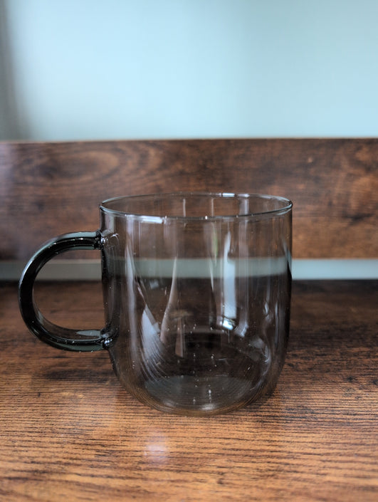 Black Glass Mug