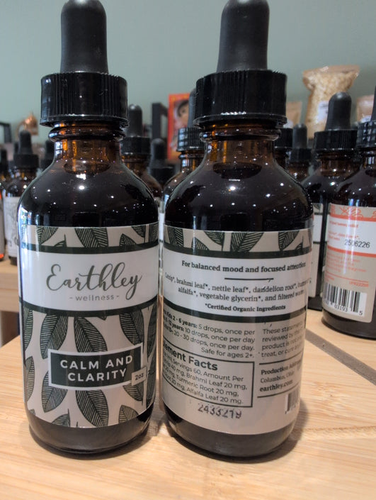 Calm and Clarity Herbal Extract 2 oz Earthley
