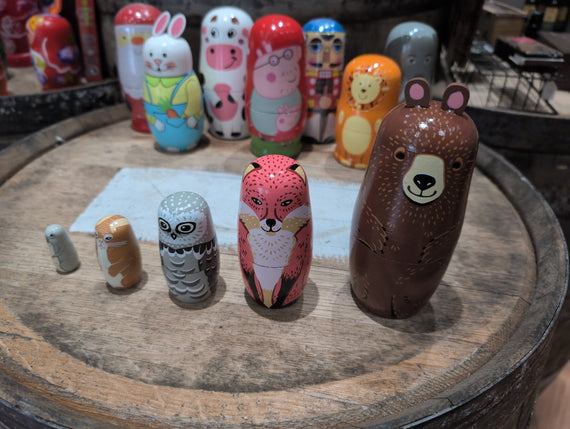 Nesting dolls - 5 layers - Forest Animals