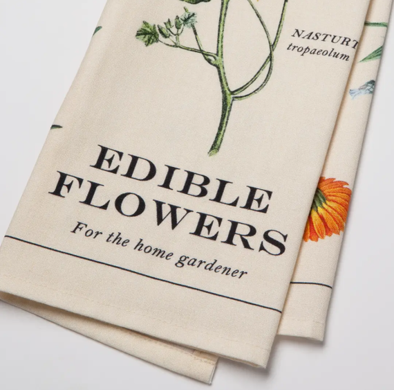 Edible Flowers Dishtowel