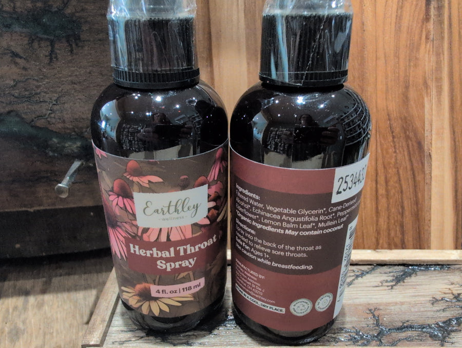 Herbal Throat Spray 4 fl. Oz. Earthley